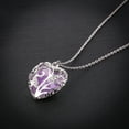 thumbnail image 4 of AYYUFE Women Hollow Out Heart Rhinestone Pendant Luminous Chain Necklace, 4 of 7
