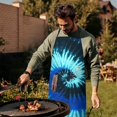 thumbnail image 4 of Colorful Tie Dye Pattern Apron-Garden Aprons for Women with Pockets-Cotton Linen Waterproof Kitchen Cooking Gardening Aprons Adjustable for Kitchen,Cooking,BBQ and Salon 33x27 Inch, 4 of 7