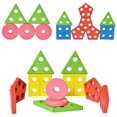 thumbnail image 5 of Juego de madera para niños con forma de cinco columnas, bloques a juego, juego de rompecabezas geométrico, ayuda didáctica, juego de columnas, 5 of 5