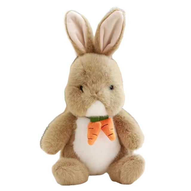 Precioso muñeco de conejo de peluche abrazable, cómodo y decorativo, para dormir. Caqui