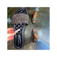 thumbnail image 3 of Crystal Slides for Women Flat Open Toe Rhinestone Sandals Slip On Sparkle Beach Slippers US Size 4.5-11.5, 3 of 3