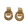 thumbnail image 1 of Golden Statement Irregular Hoop Earrings For Multilayer Dangle Drop Earrings Modern Abstract Geometric Design, 1 of 3