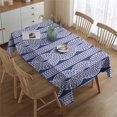 thumbnail image 2 of Wild Botanical Navy Blue Table Cloth,Wrinkle Free Table Cover with Polyester,Waterproof Reusable Table Cloths for Home Decor Summer Spring Picnic Dining Holiday (Rectangle,60x84inch), 2 of 5