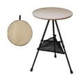 thumbnail image 4 of Mesa de picnic plegable para exteriores, redonda, portátil, con altura ajustable con bolsillo de malla, 4 of 9