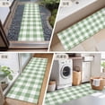 thumbnail image 6 of 2x6 Kitchen Runner Rug, Sage Green Buffalo Plaid Non-Skid Rubber Backing Large Rectangle Rugs - Living Room Bedroom Home Office, Green White Checkered Farmhouse Indoor Floor Mat Carpets Washable Rug, 6 of 9