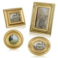 thumbnail image 2 of 4 Pcs Vintage Picture Frames, Golden Embossed Antique Picture Frames, Baroque Mini Photo Frames, Collage Wall Mount & Tabletop Photo Display for Gallery Home Decor, 2 of 6