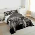 thumbnail image 3 of jejeloiu Gray Highland Cow Bedding Comforter Set,Rustic Farm Animal Twin Comforter Sets,Country Farmhouse Cattle Bedding Set For Adult,Ultra Soft Home Decor,2pcs, 3 of 8