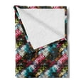 thumbnail image 2 of Abstract Soft Flannel Fleece Throw Blanket, Vibrant Rectangles Traditional Polka Dots Design Surrealism Inspired Geometric, Cozy Plush for Indoor and Outdoor Use, 70" x 90", Multicolor, by Ambesonne, 2 of 5