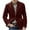 Wine, variant on Corduroy Blazer Men Big and Tall Retro Casual Single Breasted Suit Jackets Solid Color Long Sleeve Lapel Business Coats (Purple L)