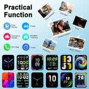 Smart Watch(Answer/Make Call), 1.91 Smartwatch for Men Women, 110+ Sport Modes, Heart Rate/Sleep/Spo2 Monitor, IP68 Waterproof, Pedometer, HD Touchscreen, Activity Tracker for Android iOS