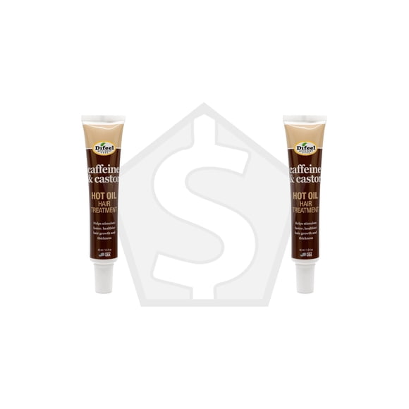 Bundle of 2 - Difeel(Sunflower) Hot Oil Hair Treatment (1.5oz) - Caffeine and Castor