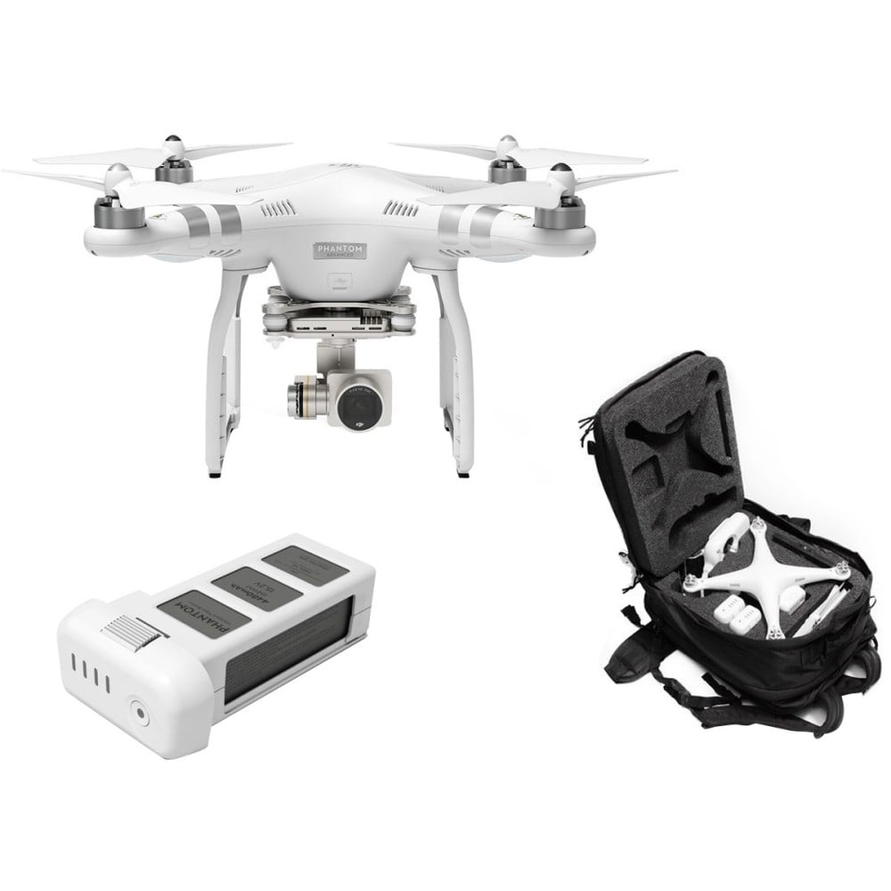 DJI Phantom 3 Advanced Quadcopter Drone Bundle w/ Backpack, Extra ...