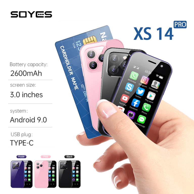 Mini Smartphone, Android 9.0 Quad Core 4G LTE 2000mAh Dual SIM