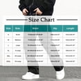 thumbnail image 3 of PNTUTB Men's Fashion Retro Solid Color Elastic Drawstring Waist Straight Leg Casual Loose Comfort Long Pants with Pockets, 3 of 6