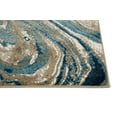 thumbnail image 4 of HR Marble Rugs Blue Beige Multi Color Abstract Livingroom & Dining Room Chick Area Rug Non-Shedding Carpet, 5' x 7', 4 of 6