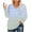 Light Blue-2, variant on Ahdbta Women's Tunic T Shirts Color Block Striped Plus Size Long Sleeve Tops Sexy V-Neck Loose Fitted Thin Blouses with Pockets