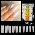 thumbnail image 3 of 500PCS Nail Extension Mold Plastic DIY Reusable French Nail Tips False Nail Mold, 3 of 10