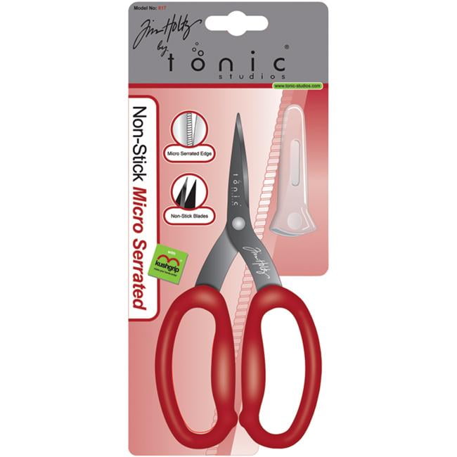 Tonic Studios T817 Tim Holtz Kushgrip Non-Stick Micro Serrated Scissors 7