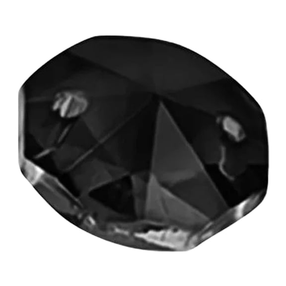 Glass Octagon Crystal Beads - 14mm Octagon Beads For Beaded Curtains, Jewelry Making, Home Decor, Chandelier Parts Replacement Beads,Wedding Decorations And DIY Crafts, Bule/Black