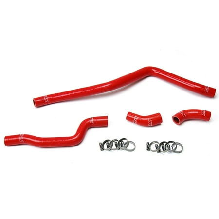 Red Silicone Radiator Hose - HPS Red Reinforced Silicone Radiator Hose 4pcs Complete Kit for Yamaha 01-05 YFM660 Raptor