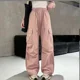 thumbnail image 3 of Pantalones deportivos informales finos de verano para niñas, nueva gran oferta de la temporada, ropa de trabajo de ocio para niños, pantalones holgados para niñas de escuela secundaria, 3 of 5