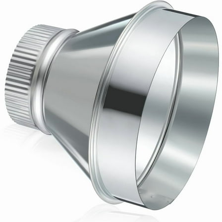 7 Inch to 4 Inch Duct Reducer Increaser Galvanized Steel Air Duct Adapter Round Crimped Pipe for HVAC Ventilation System