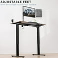 thumbnail image 6 of VIVO Black and Rustic Vintage Brown Wood Electric 47" x 24" Sit Stand Desk, 6 of 9