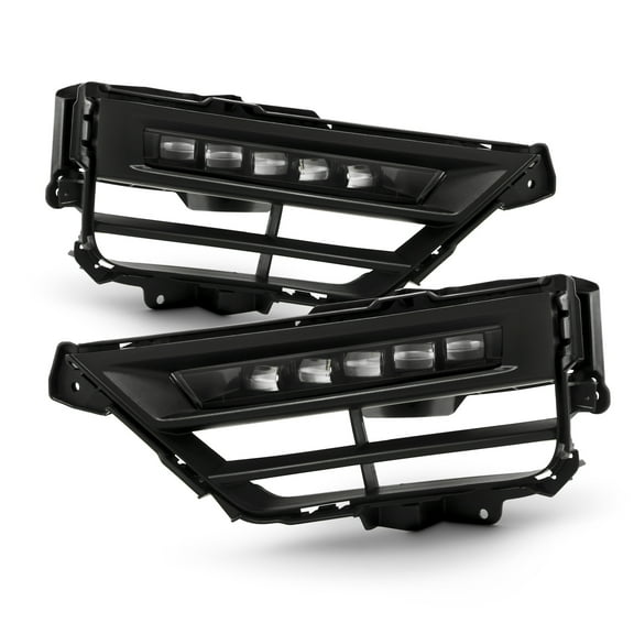 AKKON - Fits 2020-2021 Honda CR-V Hybrid Bumper Chrome Fog Lights Pair w/ Wiring Harness   Relay   Power Switch