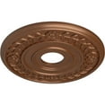 thumbnail image 3 of Ekena Millwork 16 1/4"OD x 3 5/8"ID x 1"P Wreath Ceiling Medallion (Fits Canopies up to 5 1/2"), Hand-Painted Polished Copper, 3 of 6