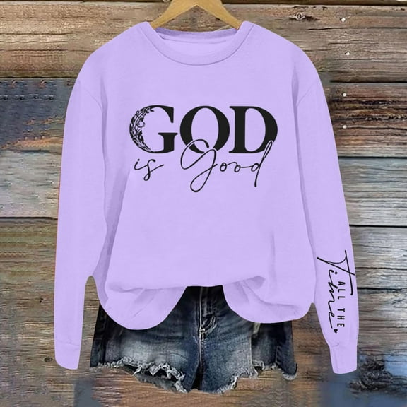 TYGHBN Women's Trendy Pullover Hoodie Letter Print Round Neck Top for Fall & Winter Comfy Sweatshirt Ladies Zip Front Sweatshirts Hoodie Jacket Big Sweatshirts Women Medium Weight Hoodie Athlete