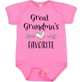 thumbnail image 3 of Inktastic Great Grandmas Favorite Heart Great Grandchild Boys or Girls Baby Bodysuit, 3 of 5