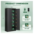 thumbnail image 3 of WDZS Metal Garage Storage Cabinets with Lock Door and Adjustable Shelves, Steel Tool Cabinets for Home,Office,Warehouse Organisieren (Black), 3 of 9