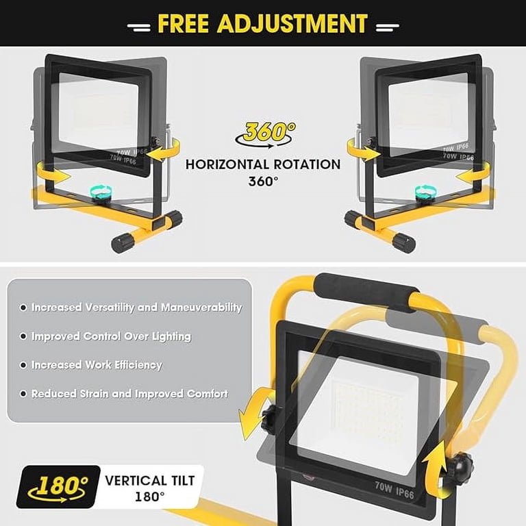 21000 Lumen Led Tripod Work Light with 3 Adjustable Heads photo 7