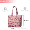 thumbnail image 4 of Pink Breast Cancer and Pioneer Flower Travel Tote Bags for Women Carry On,Large Weekender Bags for Women Travel,Multi Functional Duffle Bag for Work,Shopping,Sports, 4 of 5