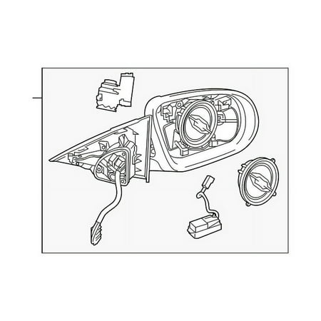 Genuine OE Mercedes-Benz Mirror Assembly - 205-810-13-02