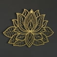 thumbnail image 3 of 3D Lotus Flower Mandala Metal Wall Art - Gold, 3 of 4