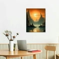 thumbnail image 2 of Nawypu Mystic Lunar Canvas Wall Art | Serene Moon Landscape Print for Bedroom and Living Room Decor | Aesthetic Minimalistic Home Artwork | Trendy, Classy, and Calming Design by, 2 of 4
