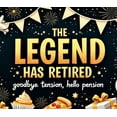 thumbnail image 4 of Decorative Design The Legend Has Retired Aviation Banner Polyester Material Celebration Banner for Retirement Party Indoor Decoration Holiday Celebration, 4 of 7