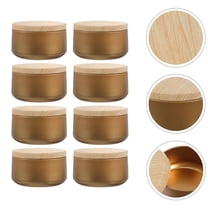 LEORX DIY Candles Candle Cans Golden Tinplate 8Pcs
