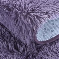thumbnail image 3 of Junovo Ultra Soft Fluffy Bedroom Rugs Kids Room Carpet Oval Modern Shaggy Area Rugs 2.6' X 5.3',Gray Purple, 3 of 7