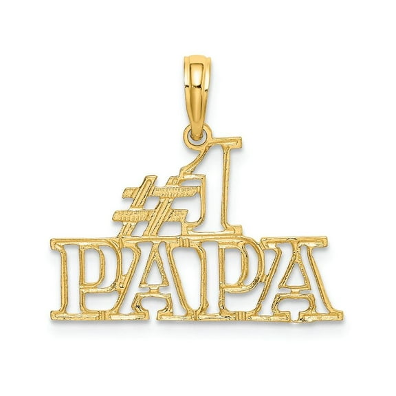 FJC Finejewelers 14k Yellow Gold #1 Papa Block Letters Charm