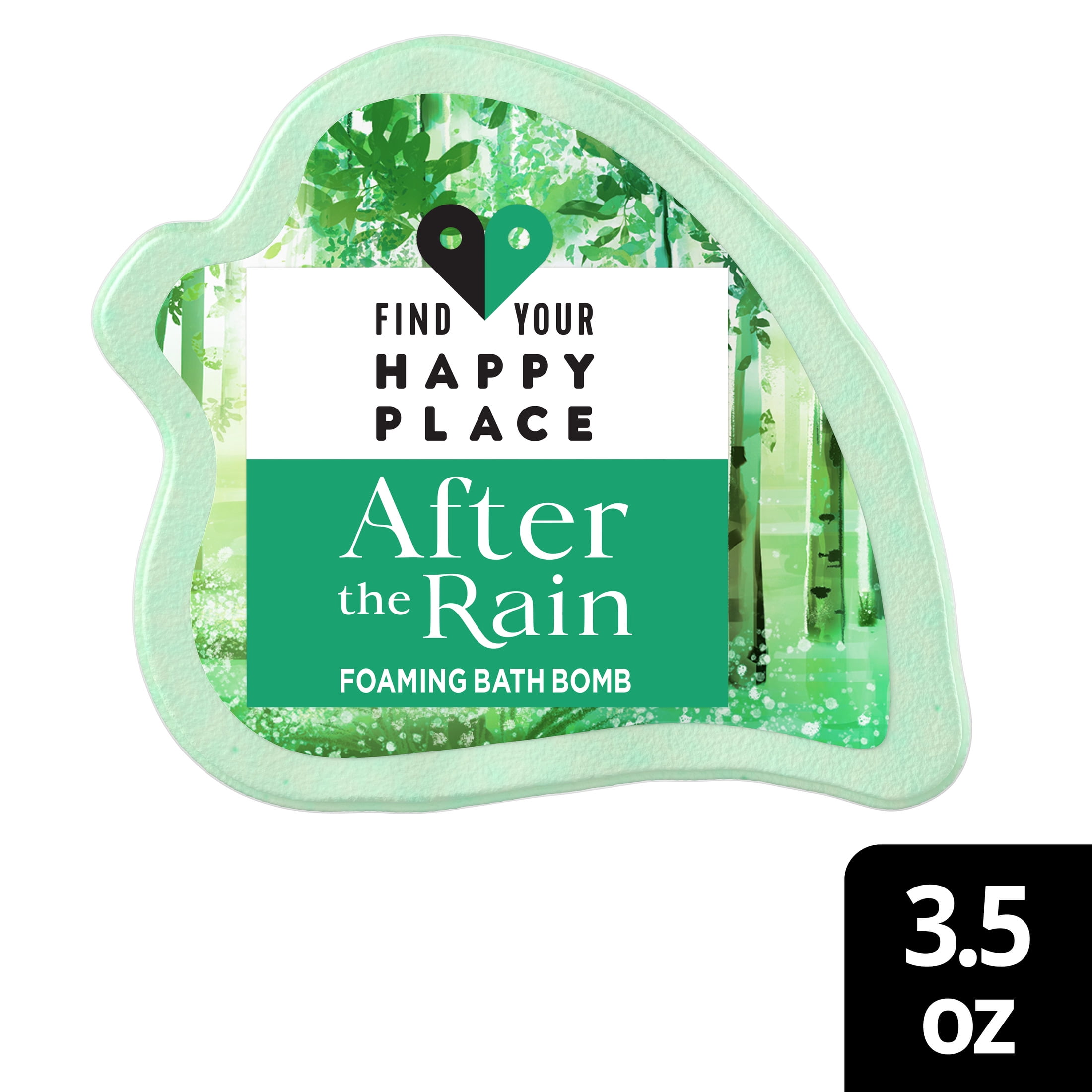 Find Your Happy Place Foaming Bath Bomb After The Rain White Birch and Jasmine 3.5 oz
