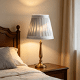 thumbnail image 5 of Small Lamp Shade,Pleated Modern Lampshades,Small Lamp Shades Replacement,Replacement 3.14" Top x 4.72" Bottom x 4.33" High Small Cylinder Chandelier Shades for Table Lamps Wall Sconces,Z3-Silver, 5 of 5
