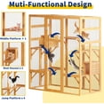 thumbnail image 5 of Akaber Large Outdoor Cat Enclosures with 7 Platforms & 2 Resting Rooms, Fir Wood Catio House with Waterproof UV Protection Roof, Indoor Outdoor Cat Furniture, 5 of 7