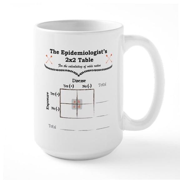CafePress - Epidemiologist Odds Ratio Large Mug Mugs - 15 oz Ceramic Large White Novelty Mug