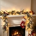 thumbnail image 4 of 2026 Christmas Indoor Home Decor Artificial Green Plants Pines And Imitation Rattan Christmas Home Dining Table Green Plants Decoration Window Ornaments, 4 of 5