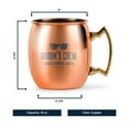 thumbnail image 6 of PERSONALIZED Ideal Custom Engraved Groomsmen Gift-Classic Round Rolled Rim Moscow Mule Mugs with Sturdy Handle, Smooth Copper Finish 18 oz, Shade, Set of 2, 6 of 6