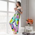 thumbnail image 4 of Uemuo Graffiti Pineapples Pattern Women's Wide Leg Palazzo Lounge Pants with Pockets Light Weight Loose Comfy Casual Pajama Pants-X-Large, 4 of 9