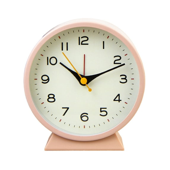 Vintage Silent Alarm Clock - Bedroom Small Bedside Desk Clock with Night Light and Snooze Function - Home Dorm Decor