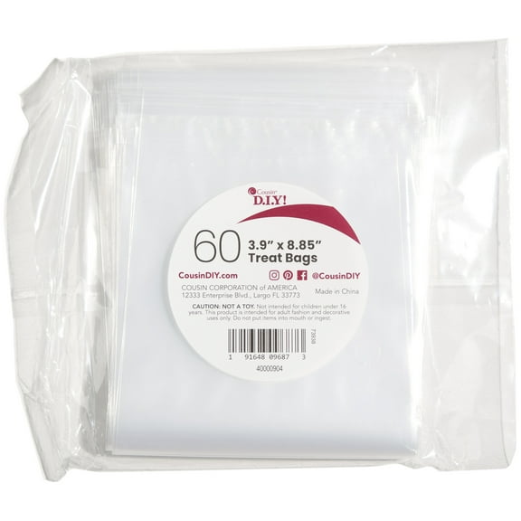 CousinDIY D.I.Y. Treat Bags 60/Pkg-4"X9"